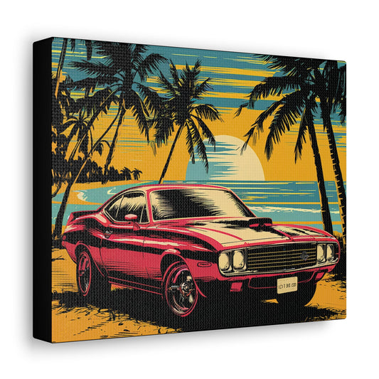 Vintage Muscle Car Canvas - Colorwink