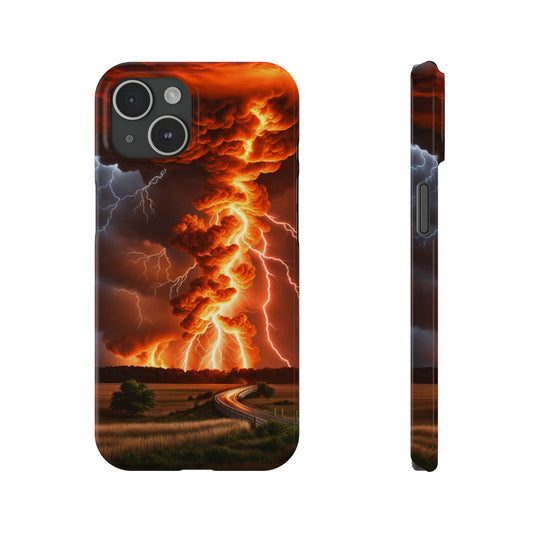 Volcanic lightning Slim Phone Case - Colorwink