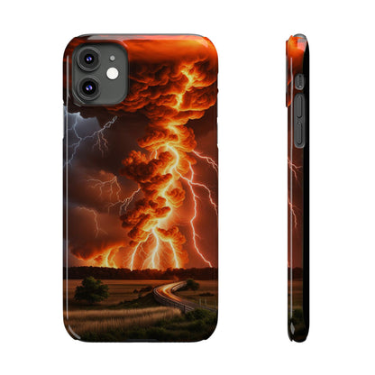 Volcanic lightning Slim Phone Case - Colorwink