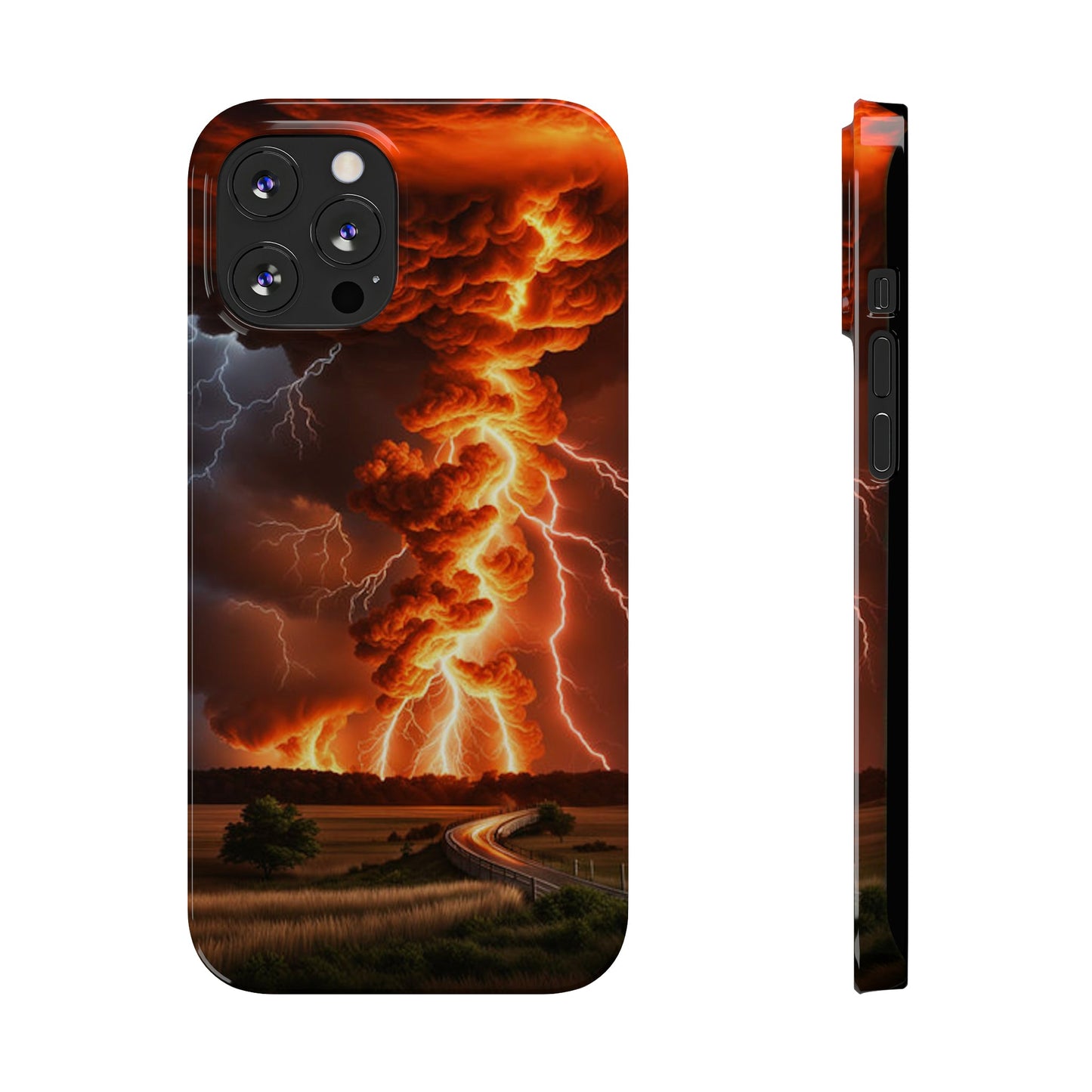 Volcanic lightning Slim Phone Case - Colorwink