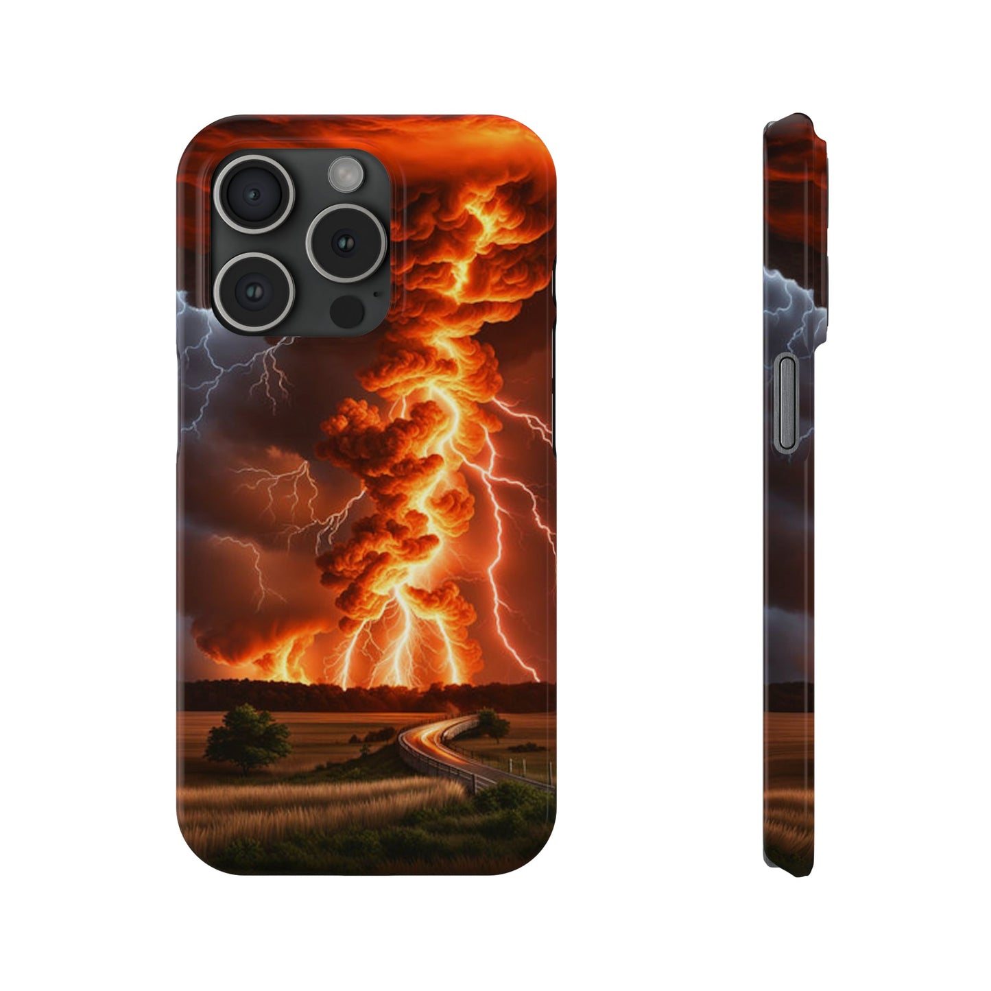 Volcanic lightning Slim Phone Case - Colorwink