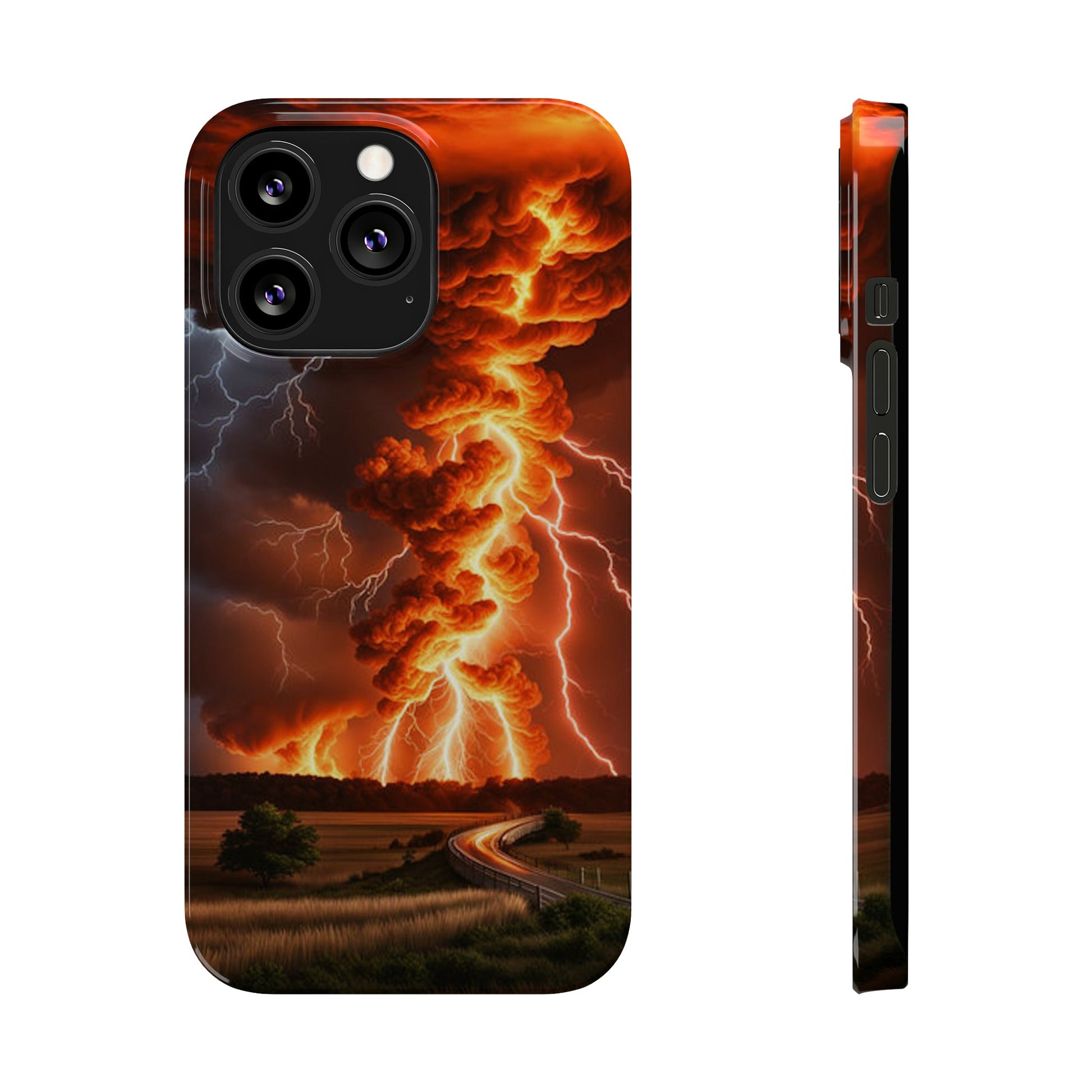 Volcanic lightning Slim Phone Case - Colorwink