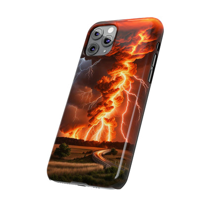 Volcanic lightning Slim Phone Case - Colorwink