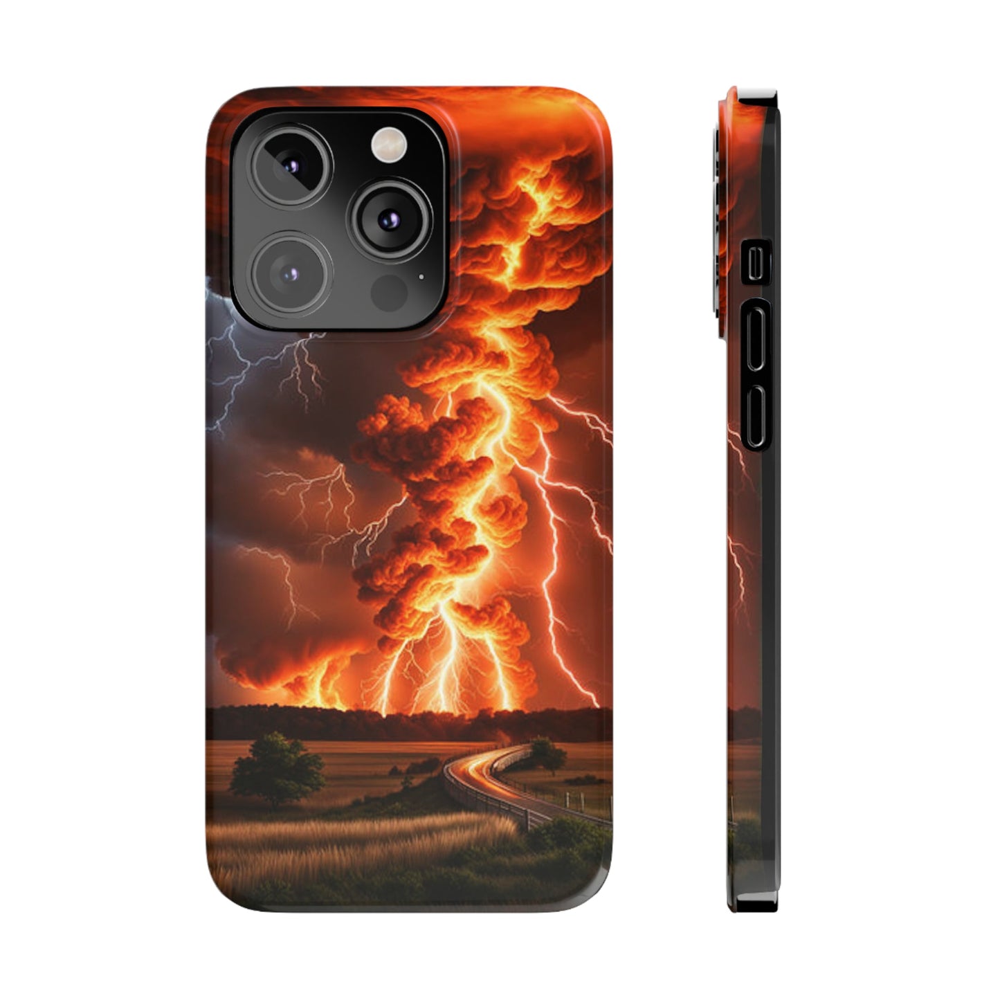 Volcanic lightning Slim Phone Case - Colorwink