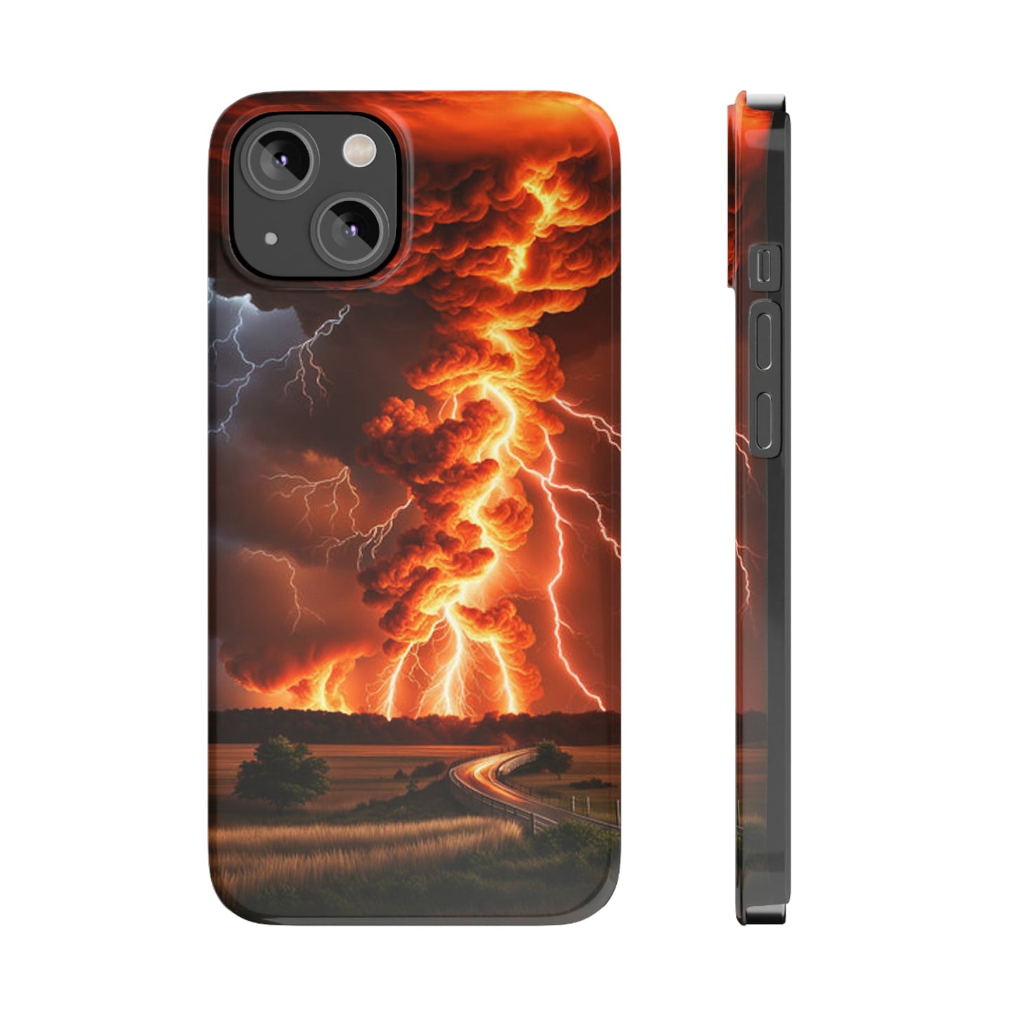 Volcanic lightning Slim Phone Case - Colorwink