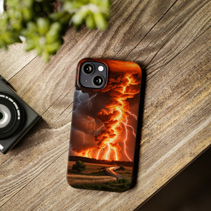 Volcanic lightning Slim Phone Case - Colorwink