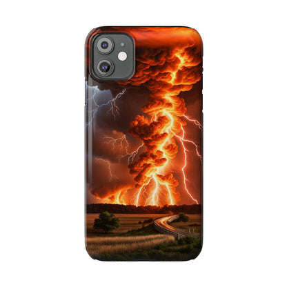 Volcanic lightning Slim Phone Case - Colorwink