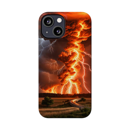 Volcanic lightning Slim Phone Case - Colorwink