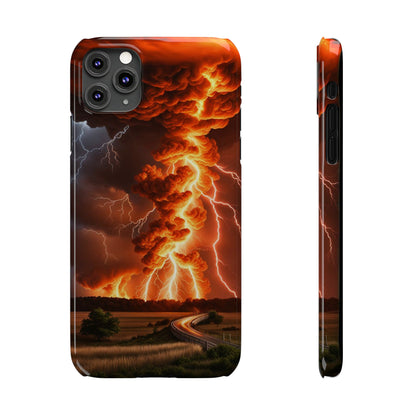 Volcanic lightning Slim Phone Case - Colorwink