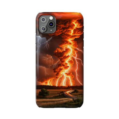 Volcanic lightning Slim Phone Case - Colorwink