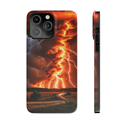 Volcanic lightning Slim Phone Case - Colorwink