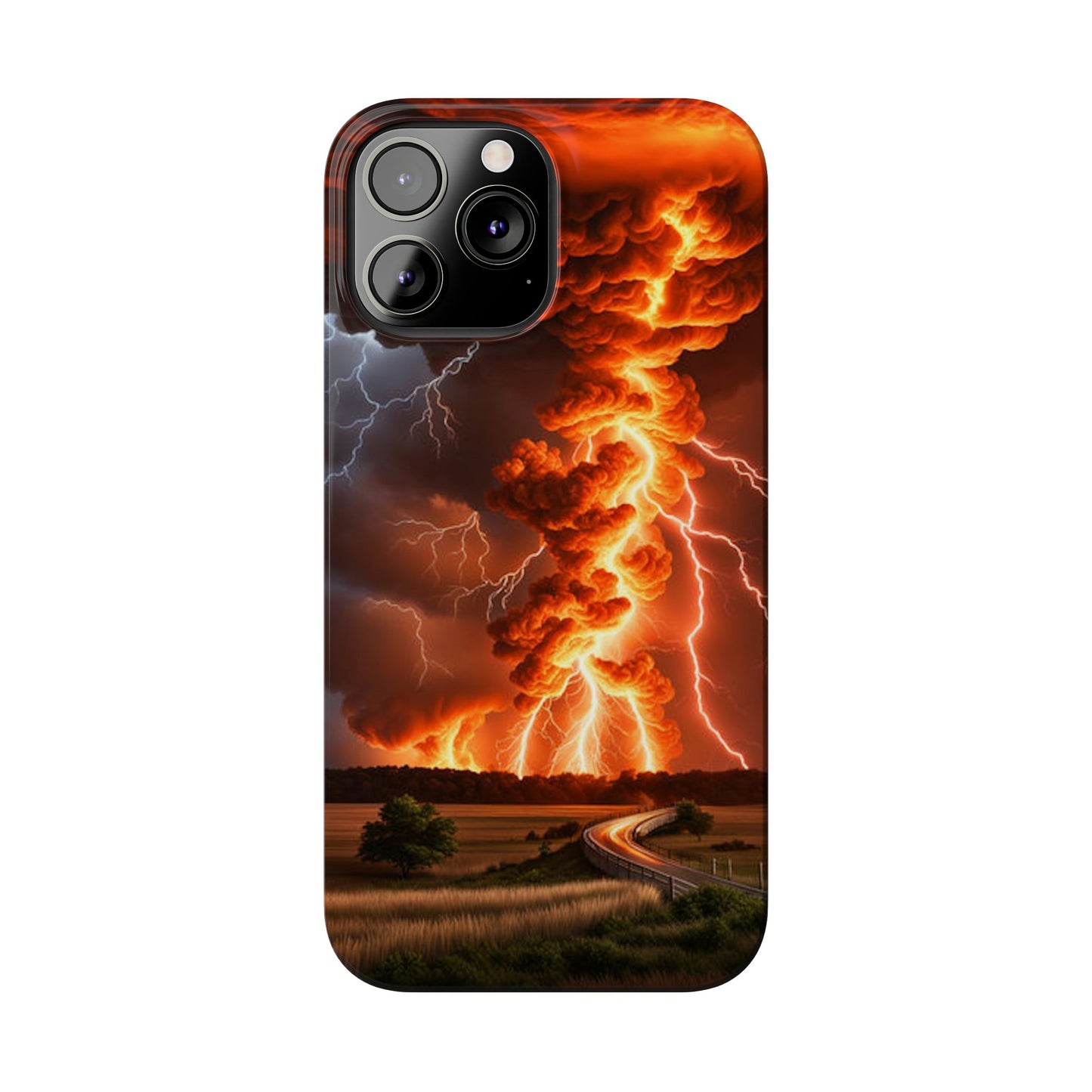 Volcanic lightning Slim Phone Case - Colorwink