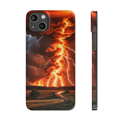 Volcanic lightning Slim Phone Case - Colorwink