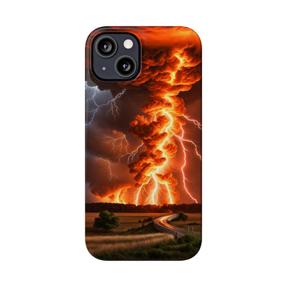 Volcanic lightning Slim Phone Case - Colorwink