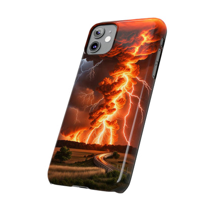 Volcanic lightning Slim Phone Case - Colorwink