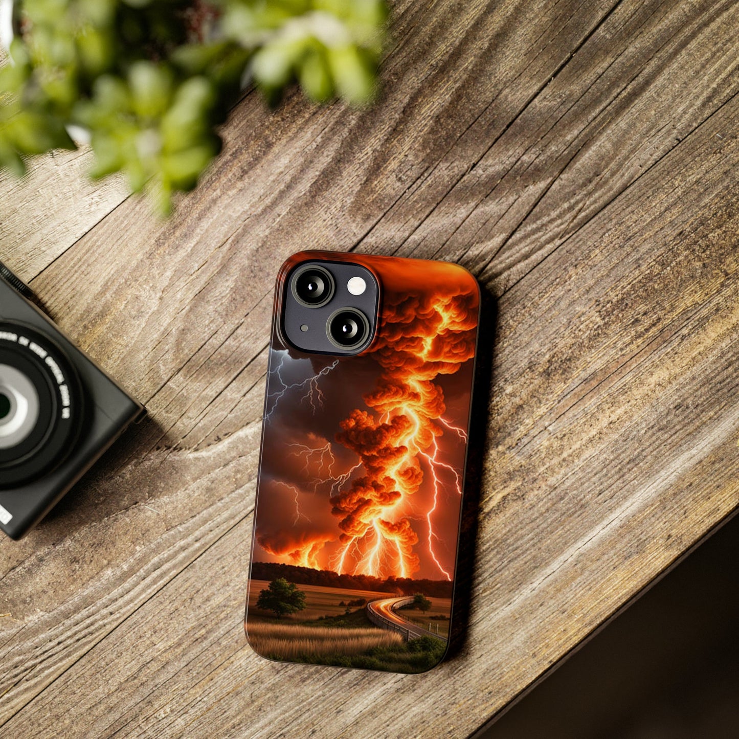 Volcanic lightning Slim Phone Case - Colorwink