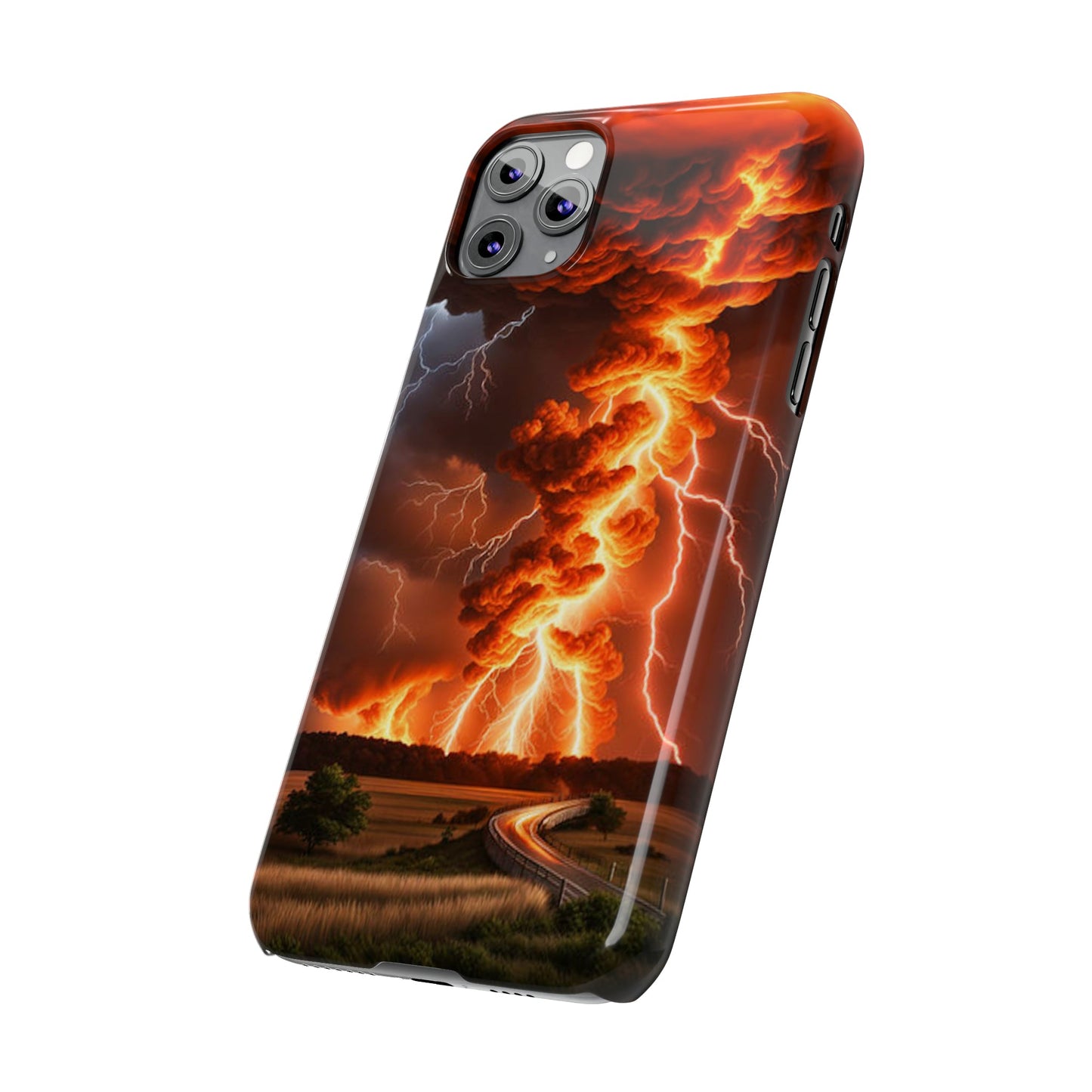 Volcanic lightning Slim Phone Case - Colorwink