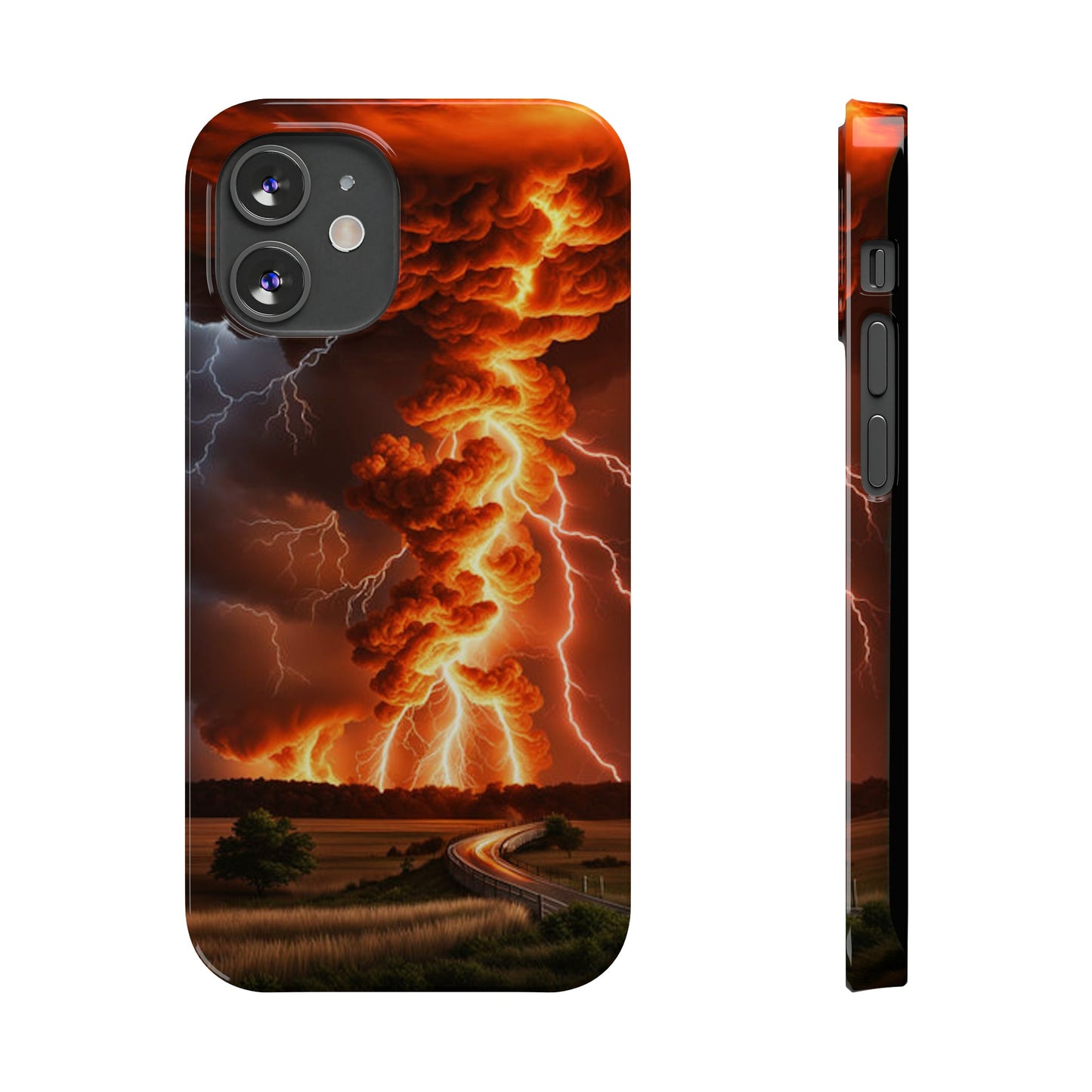 Volcanic lightning Slim Phone Case - Colorwink