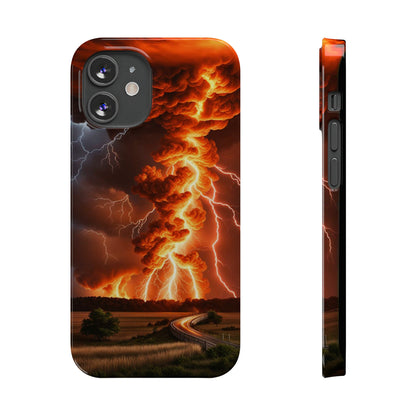 Volcanic lightning Slim Phone Case - Colorwink