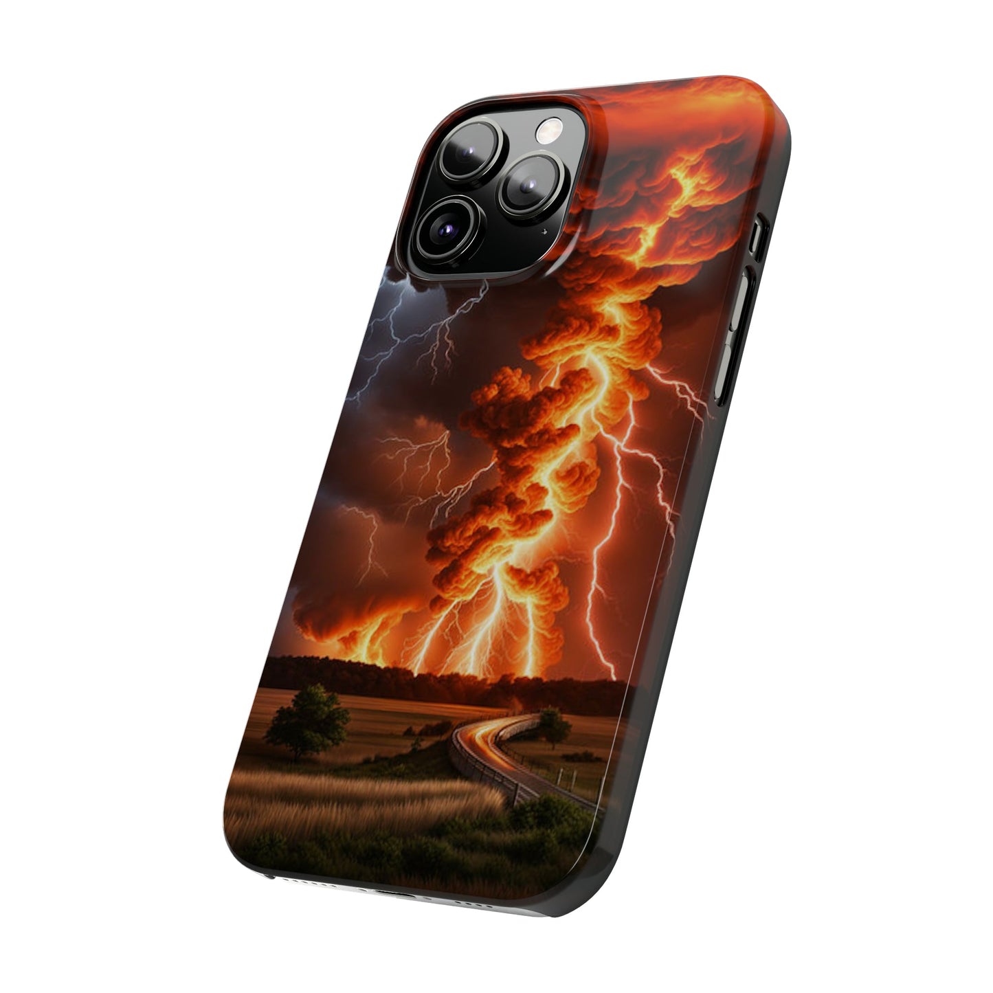 Volcanic lightning Slim Phone Case - Colorwink