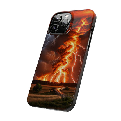 Volcanic lightning Slim Phone Case - Colorwink