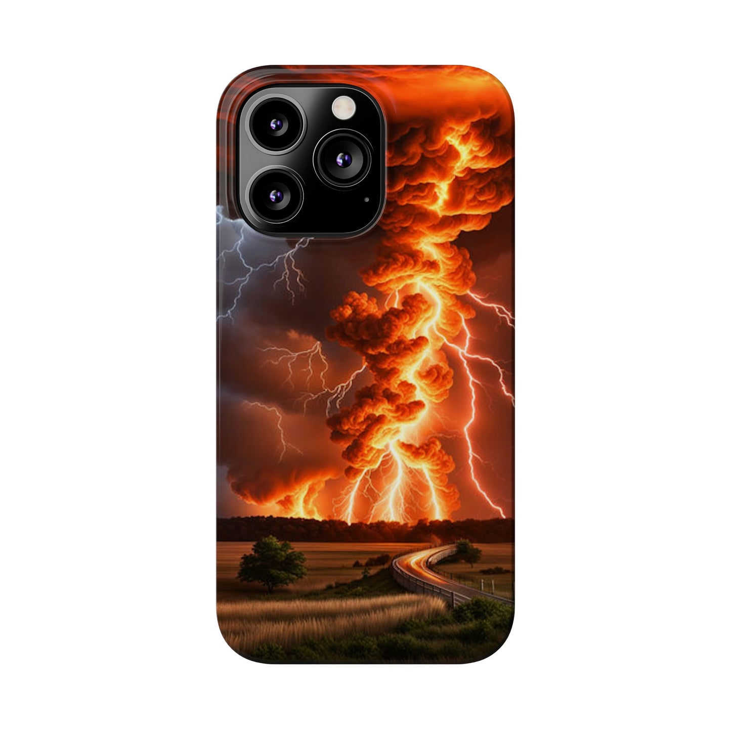 Volcanic lightning Slim Phone Case - Colorwink