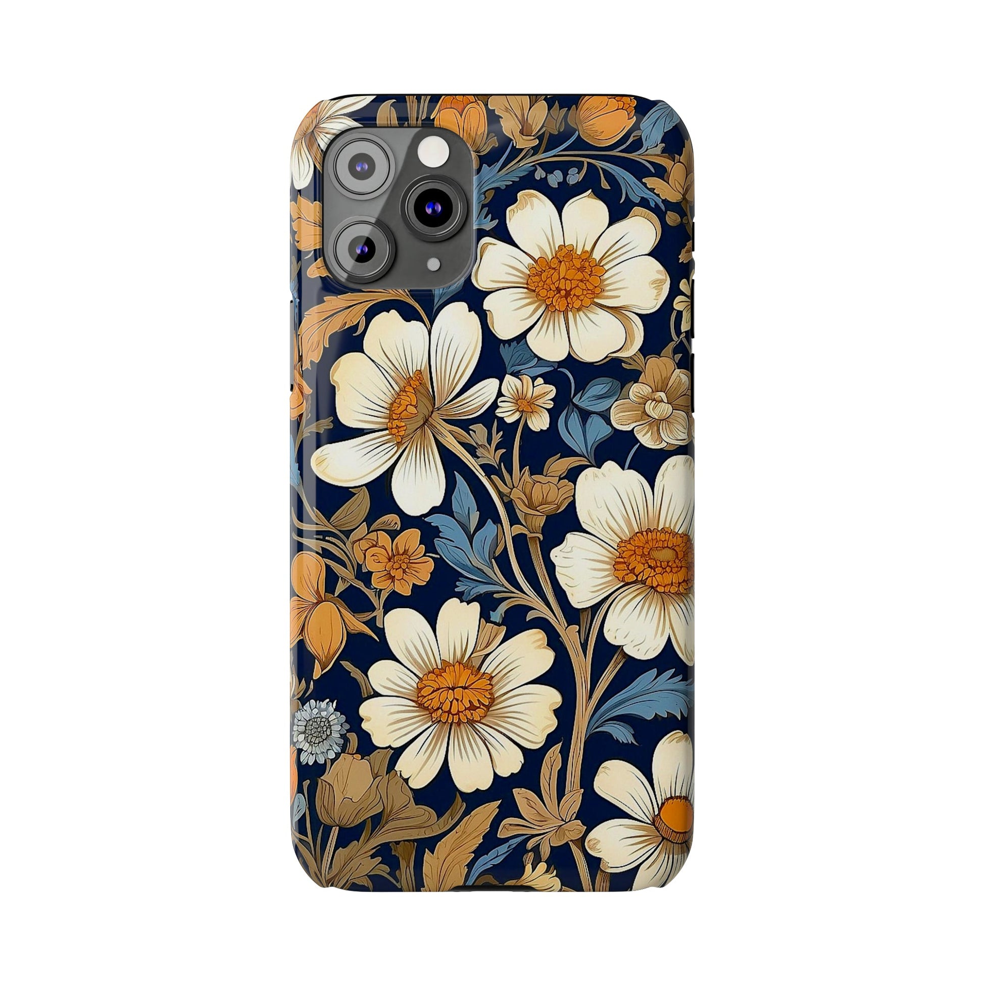 White Floral Slim Case - Colorwink