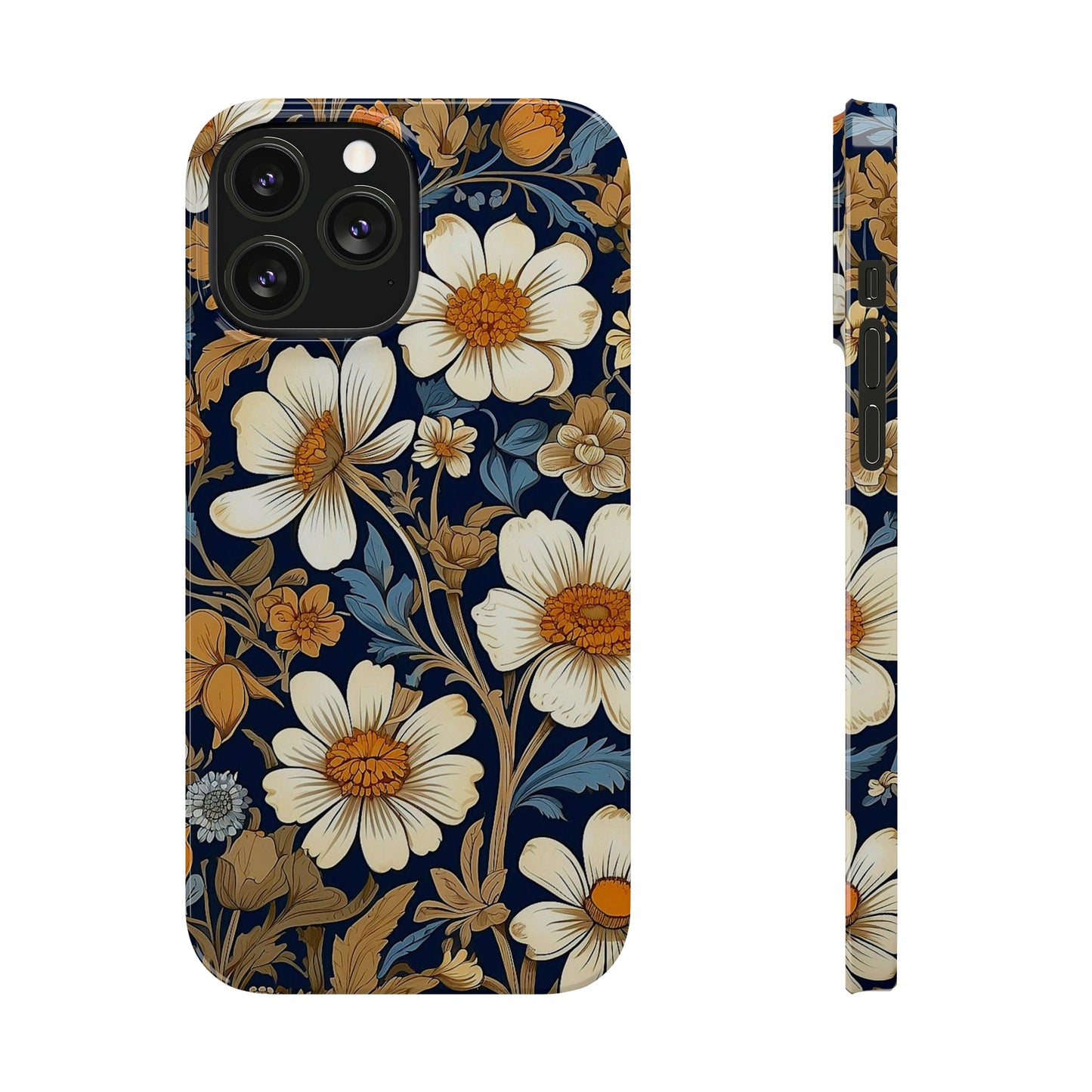 White Floral Slim Case - Colorwink