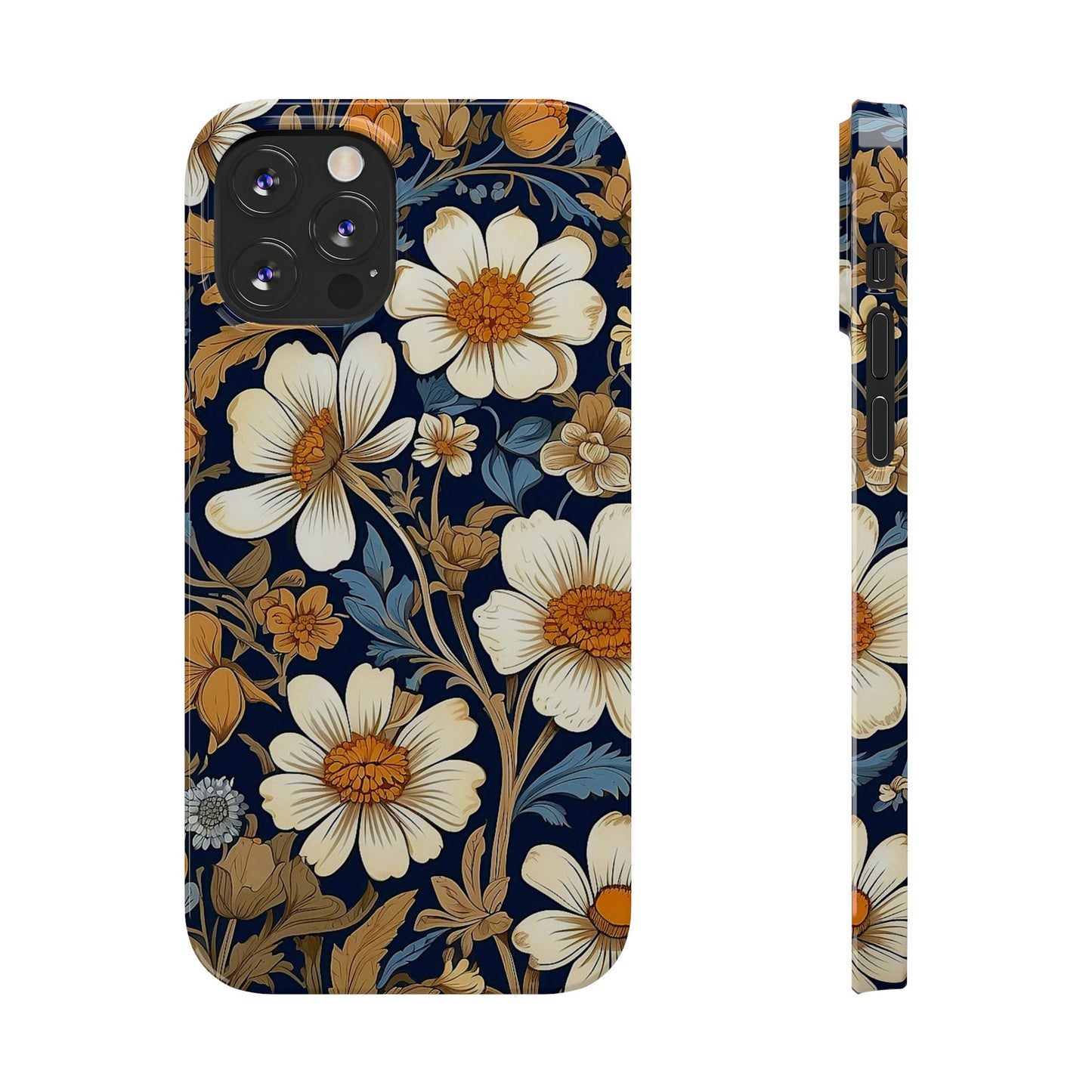 White Floral Slim Case - Colorwink