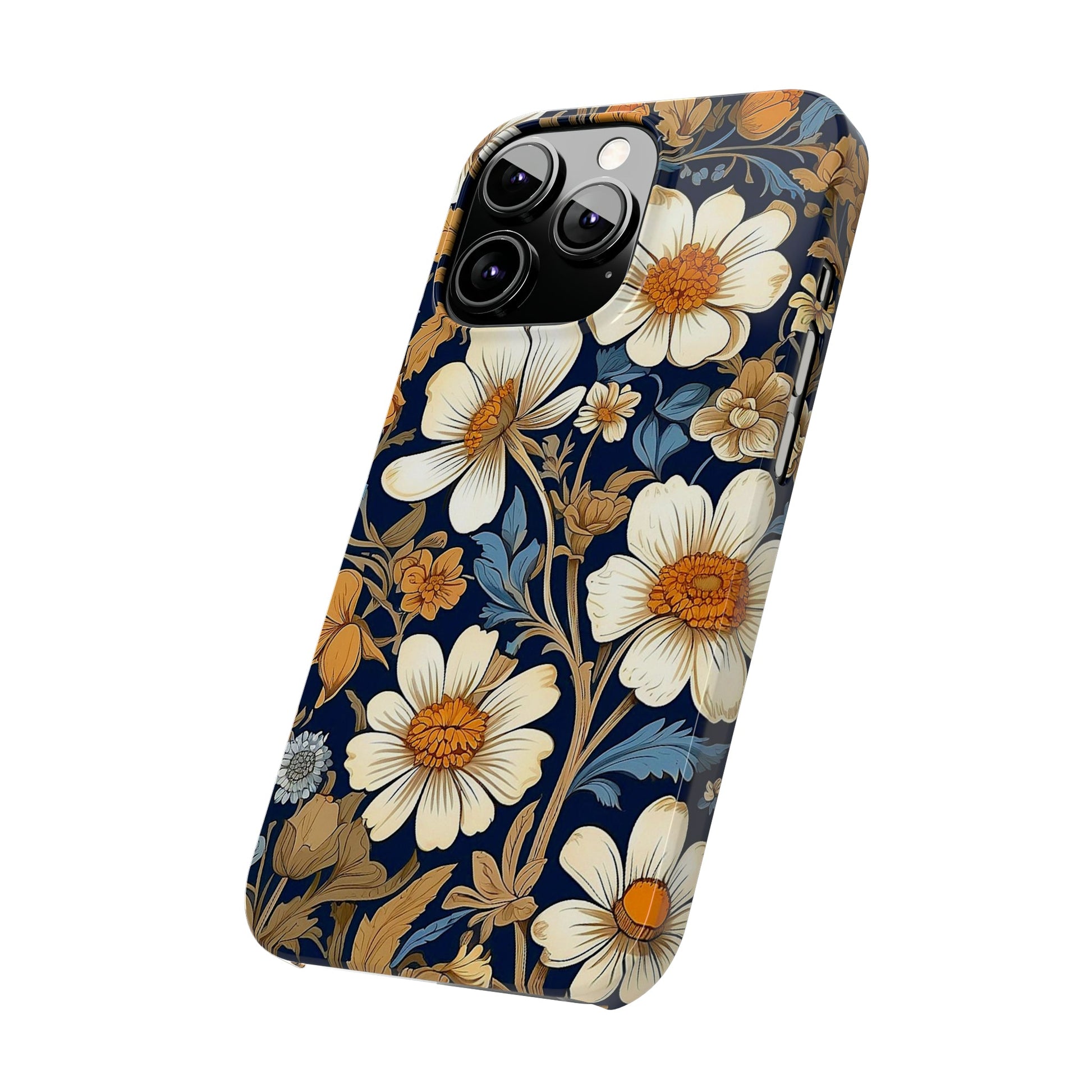 White Floral Slim Case - Colorwink