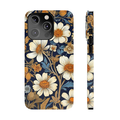 White Floral Slim Case - Colorwink