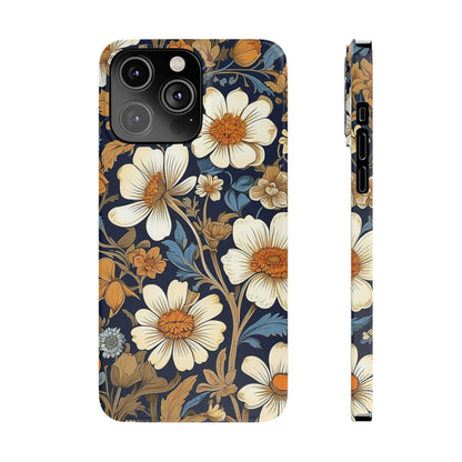 White Floral Slim Case - Colorwink