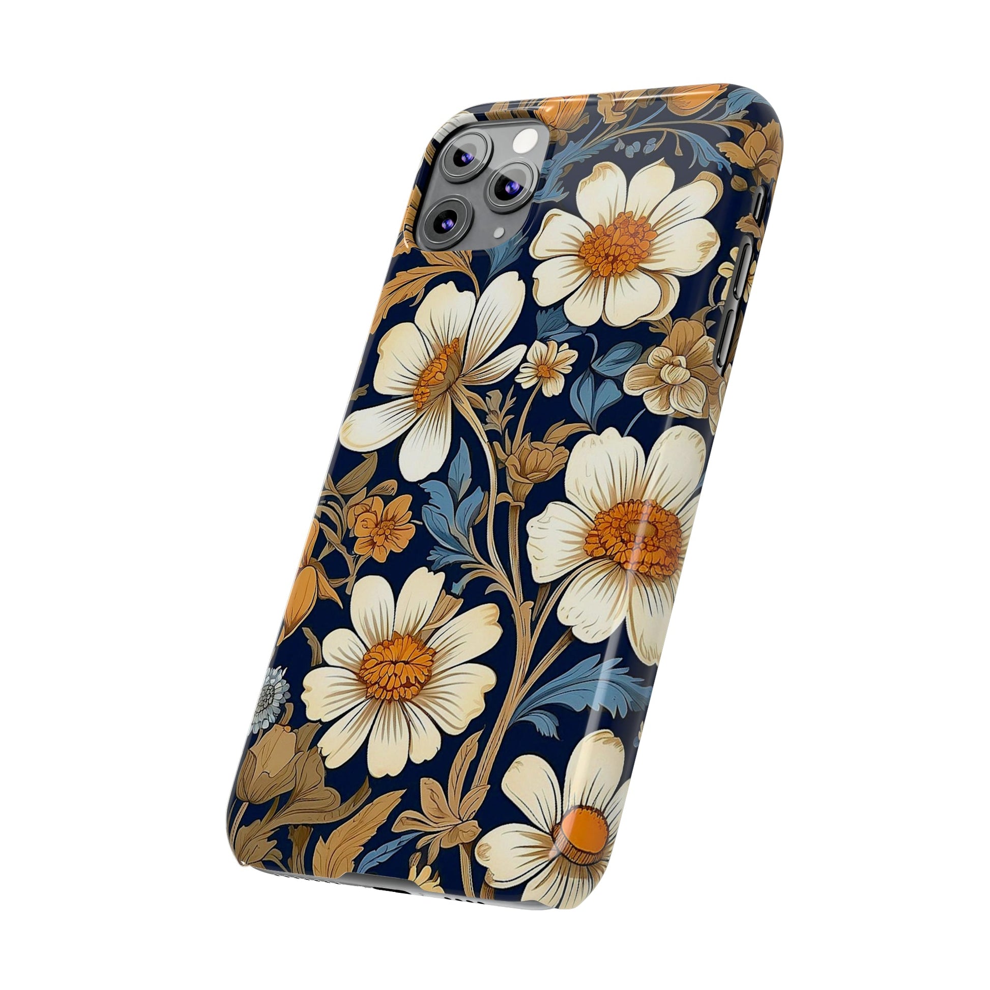 White Floral Slim Case - Colorwink