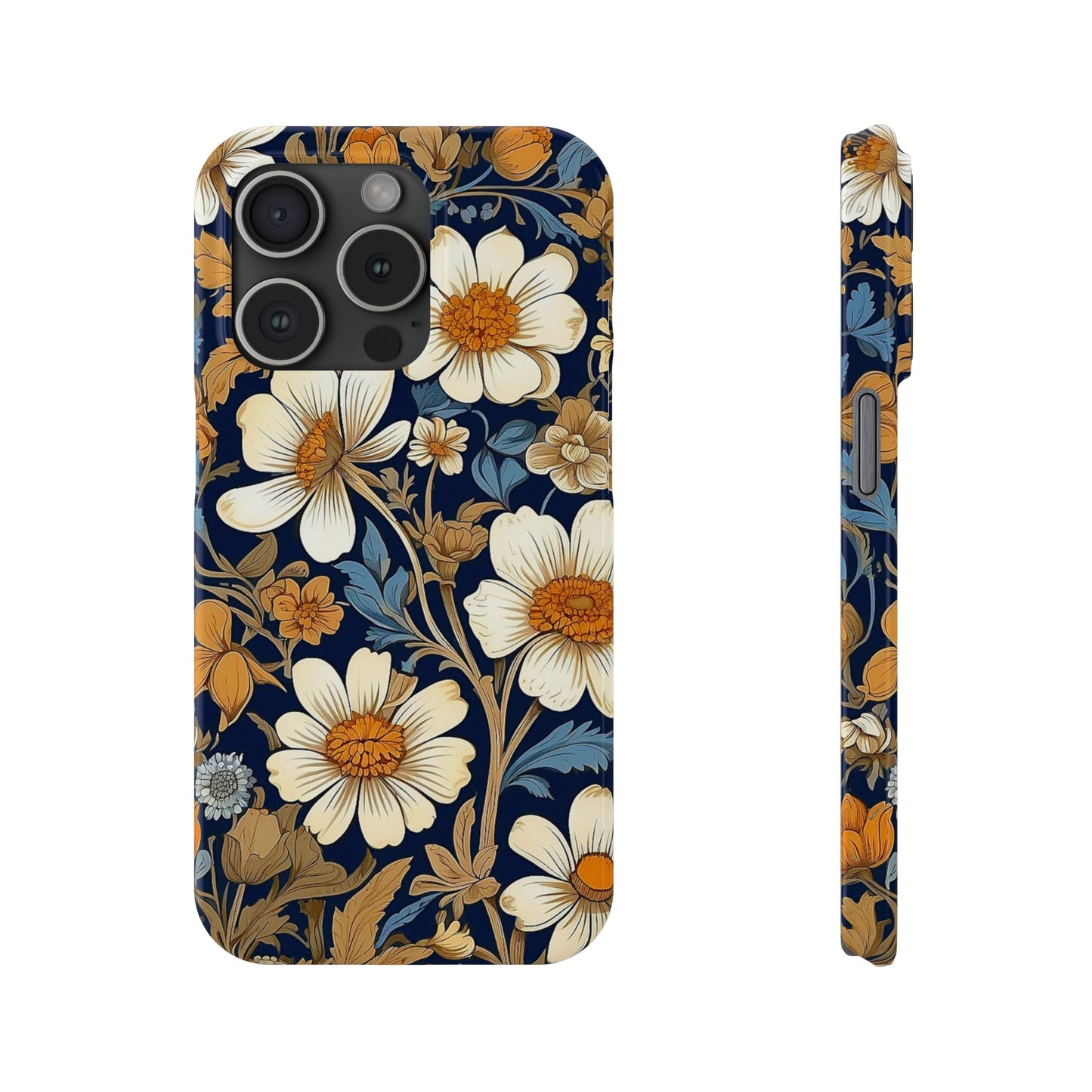 White Floral Slim Case - Colorwink