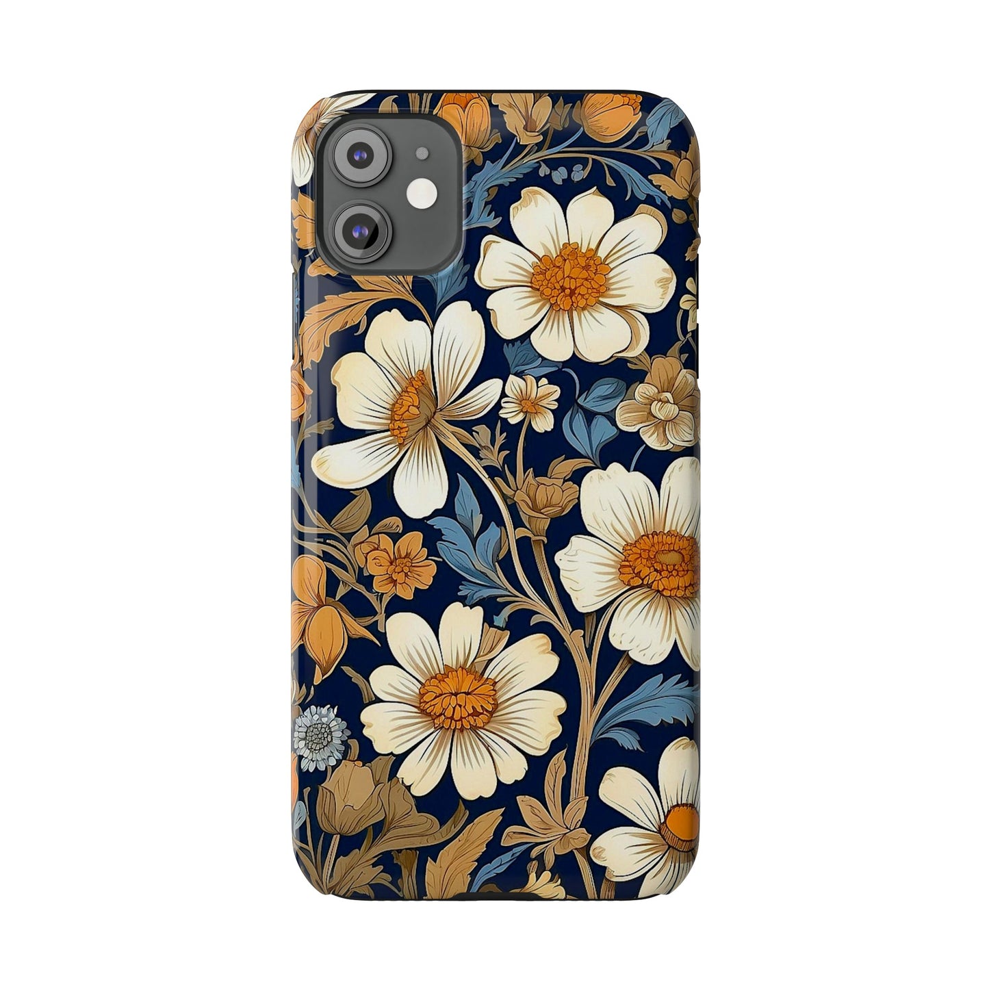 White Floral Slim Case - Colorwink