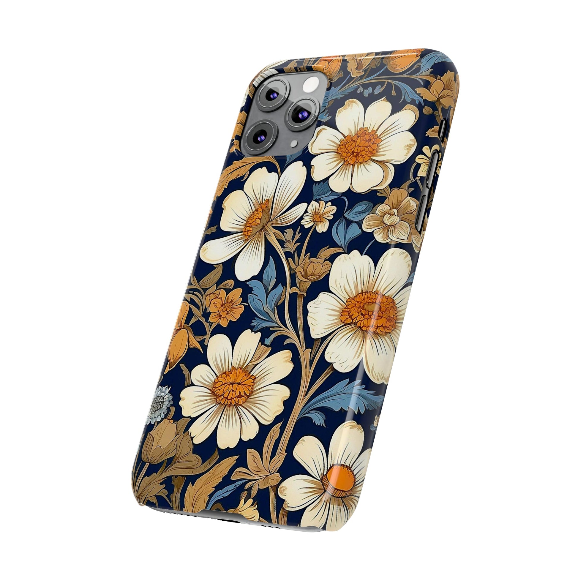 White Floral Slim Case - Colorwink