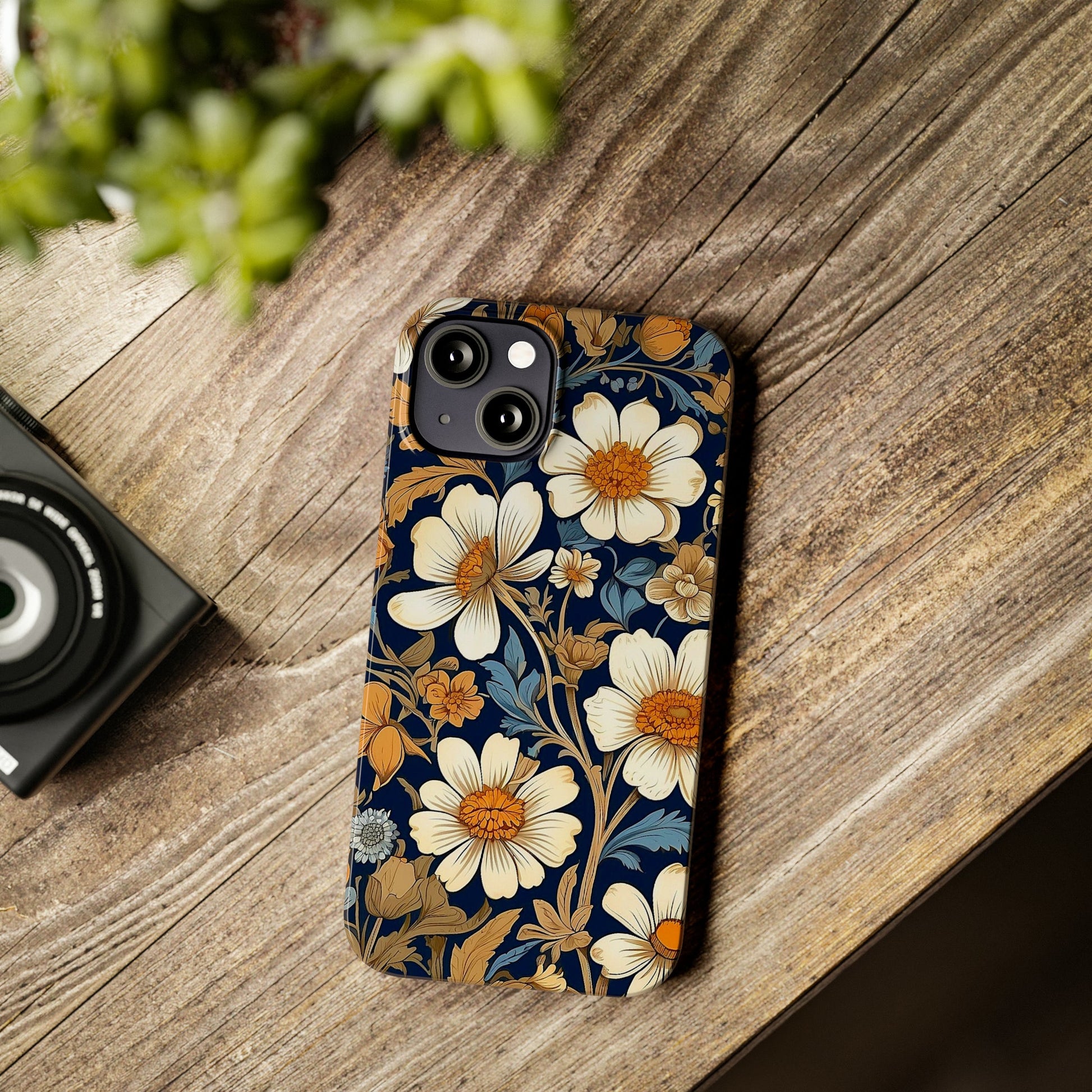 White Floral Slim Case - Colorwink