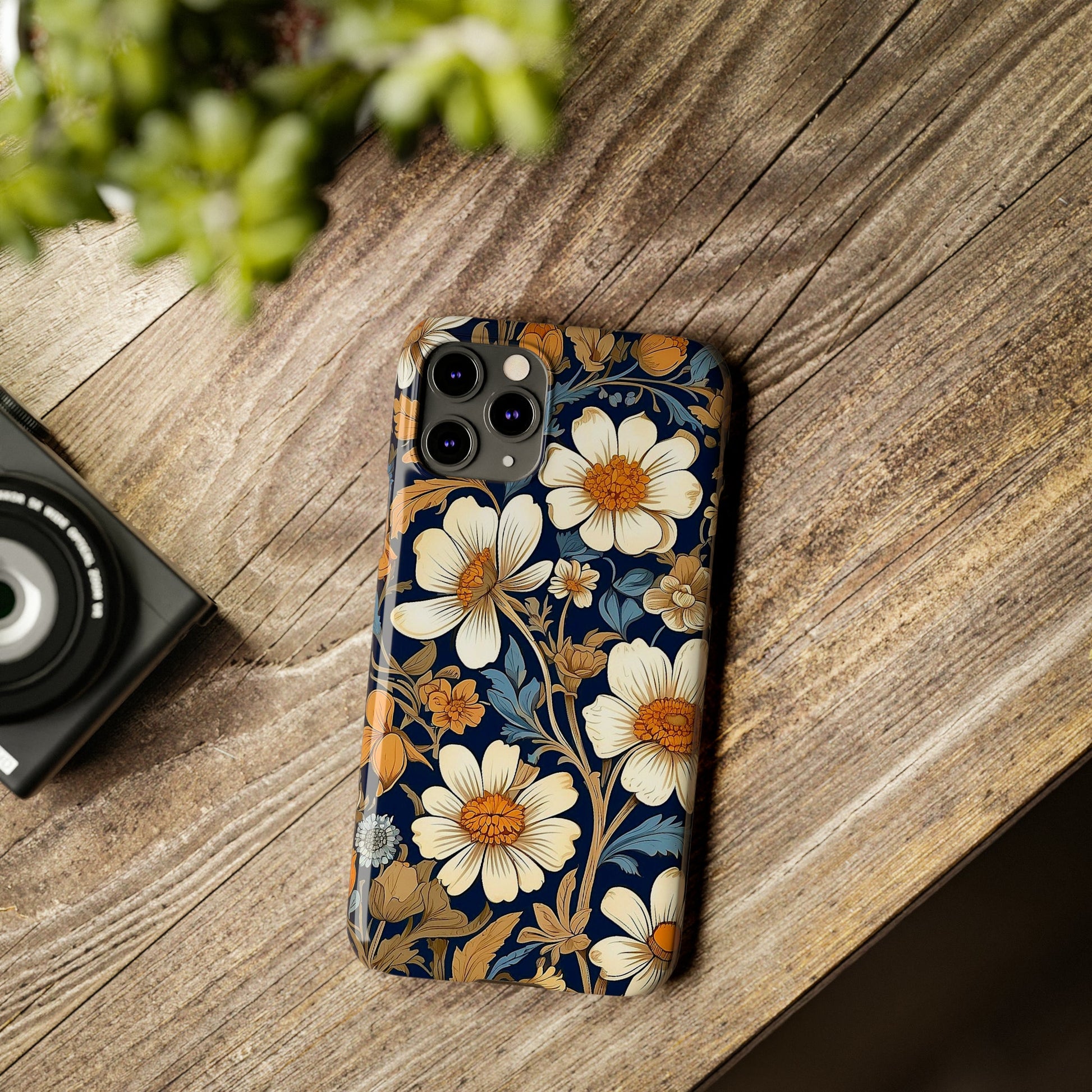 White Floral Slim Case - Colorwink