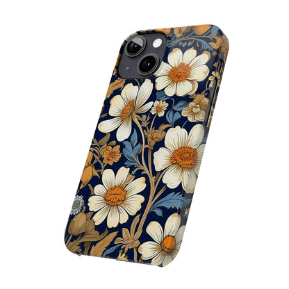 White Floral Slim Case - Colorwink