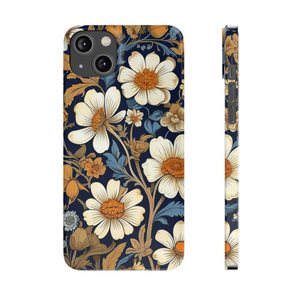 White Floral Slim Case - Colorwink