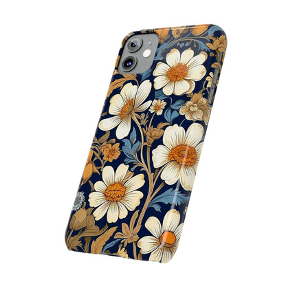 White Floral Slim Case - Colorwink