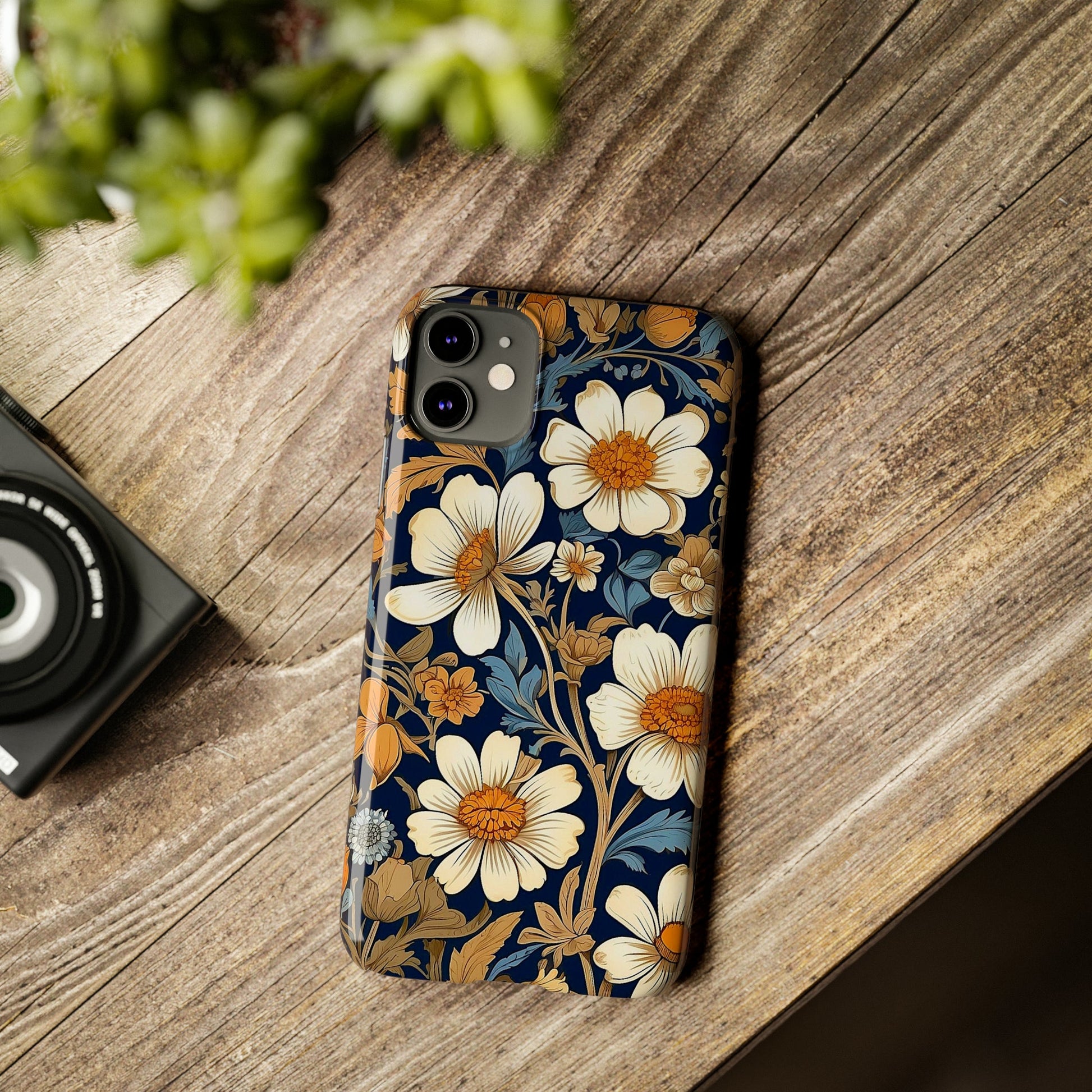 White Floral Slim Case - Colorwink