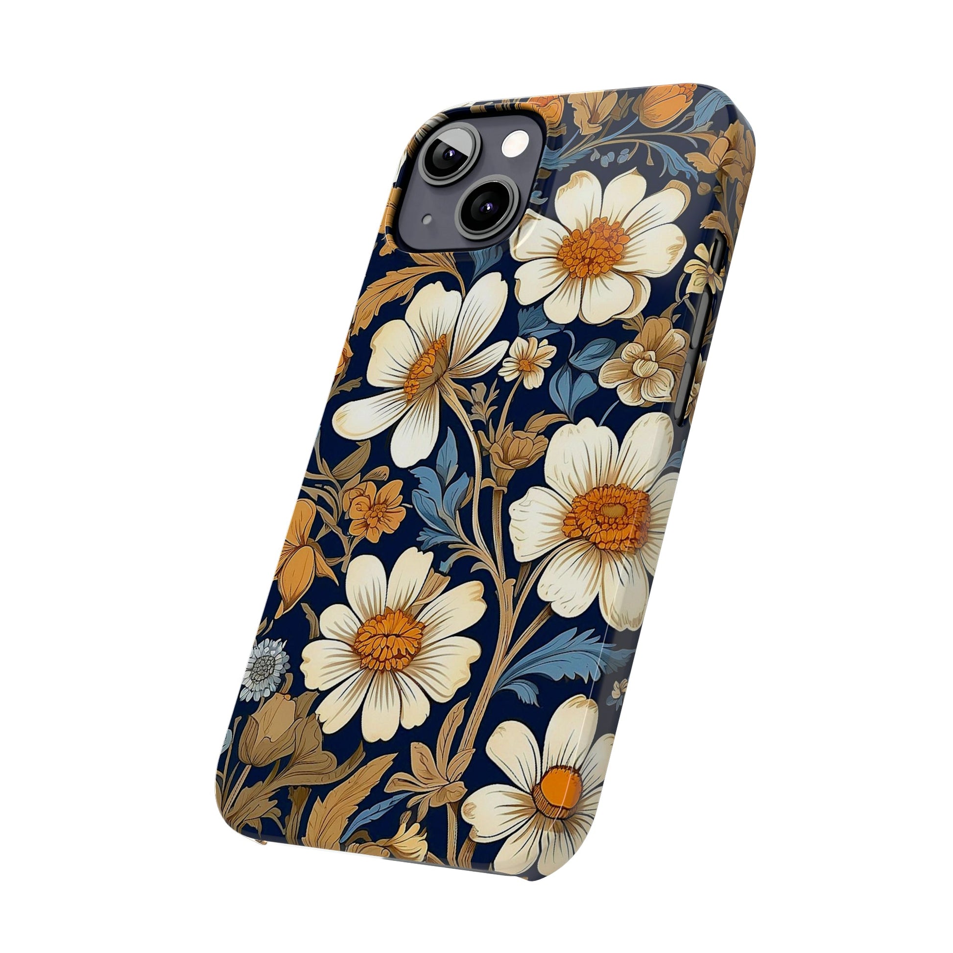 White Floral Slim Case - Colorwink