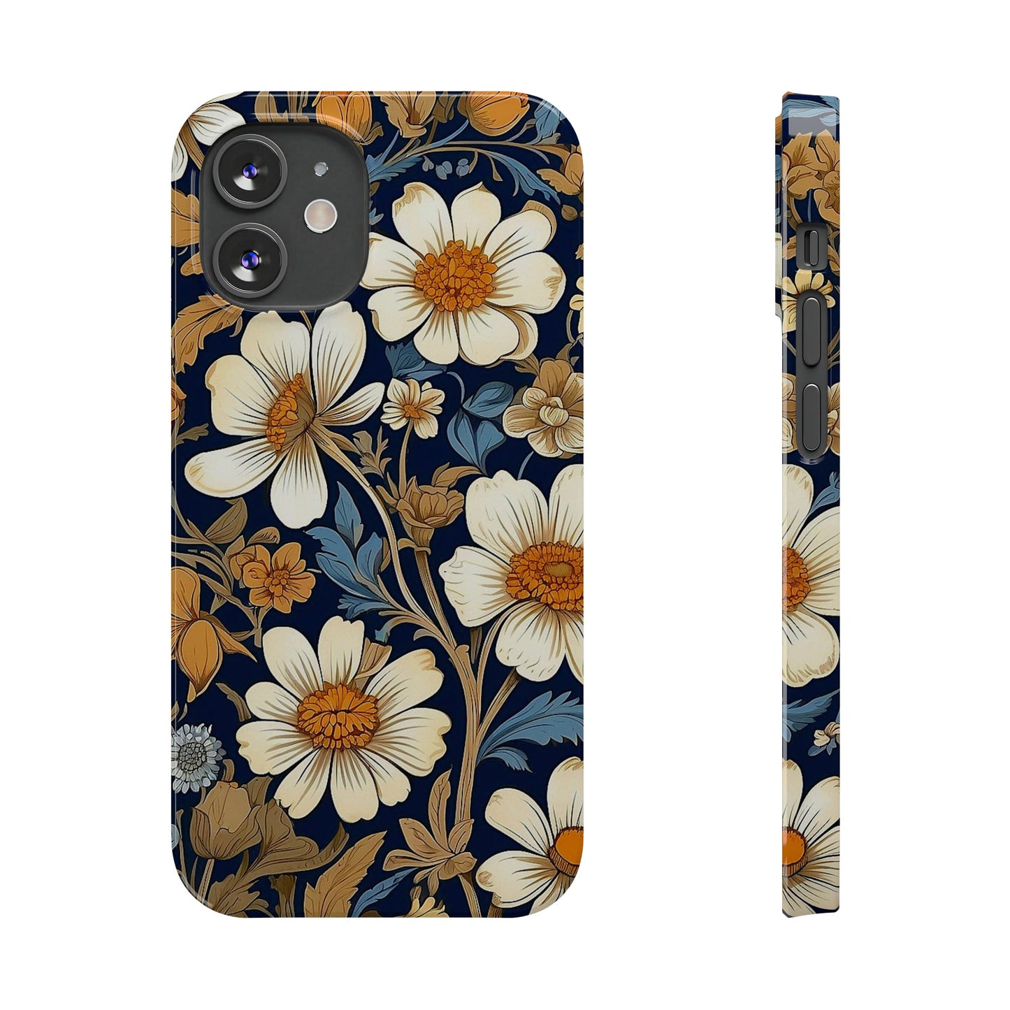 White Floral Slim Case - Colorwink