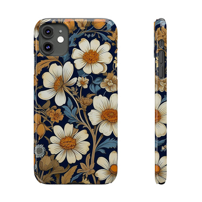 White Floral Slim Case - Colorwink