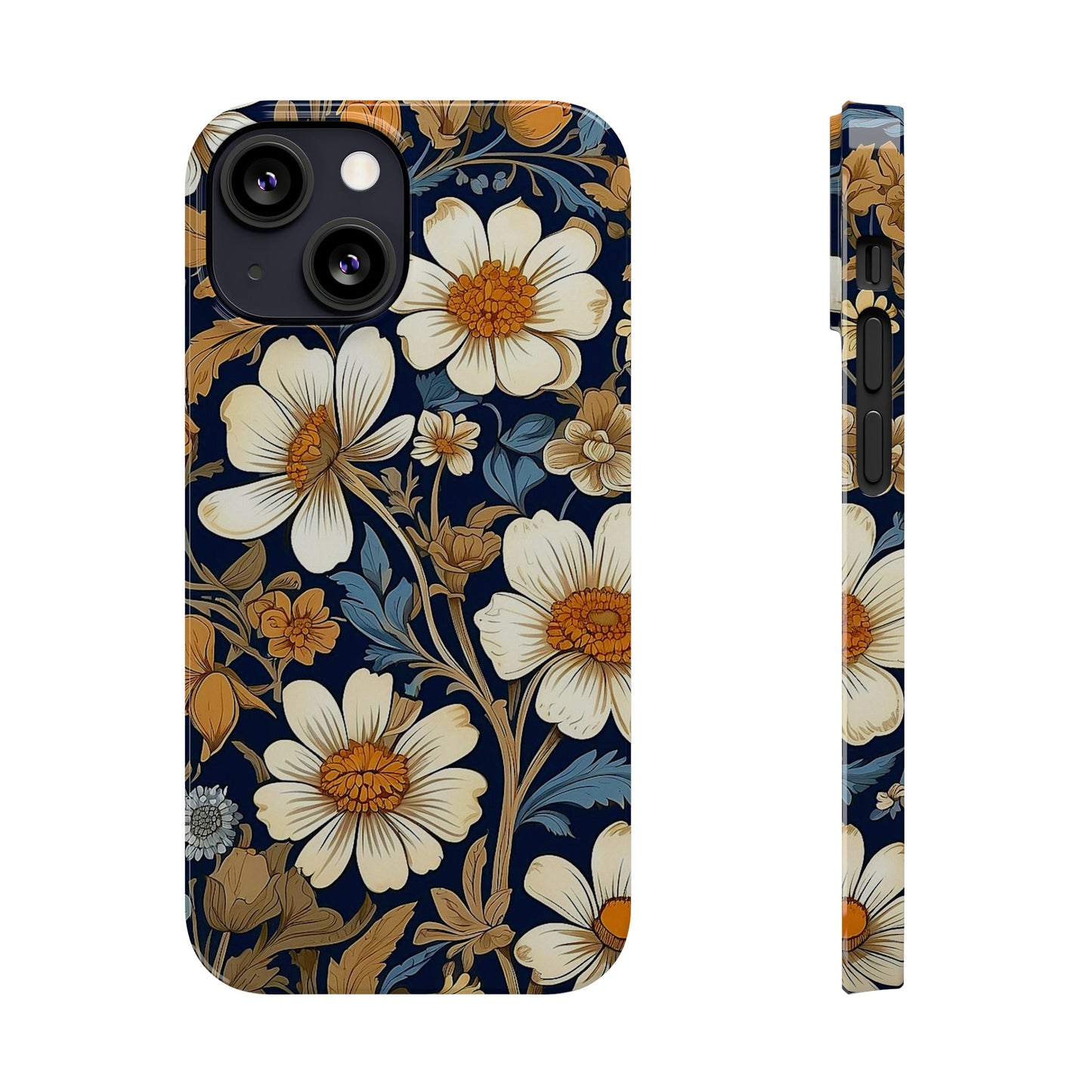 White Floral Slim Case - Colorwink