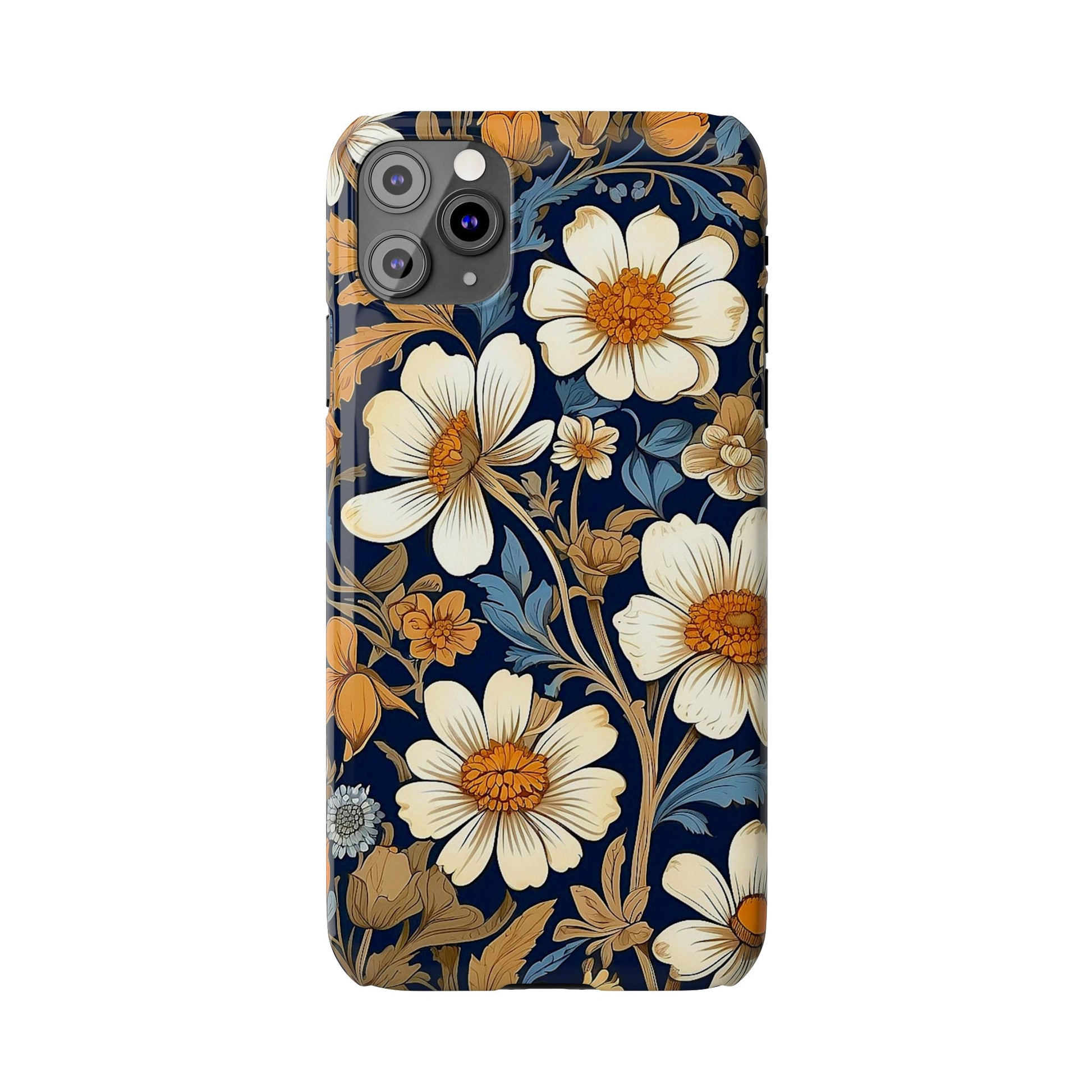 White Floral Slim Case - Colorwink