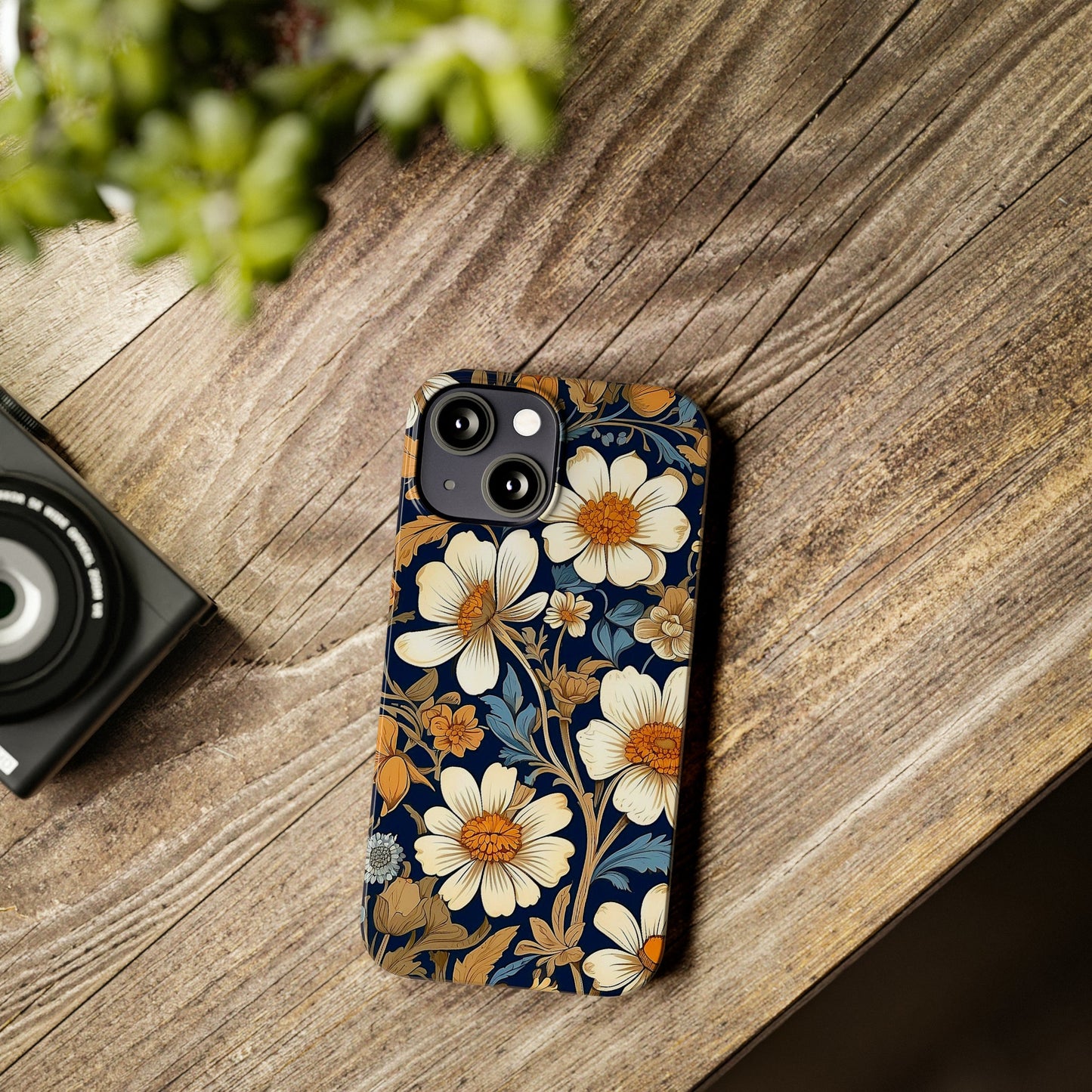 White Floral Slim Case - Colorwink