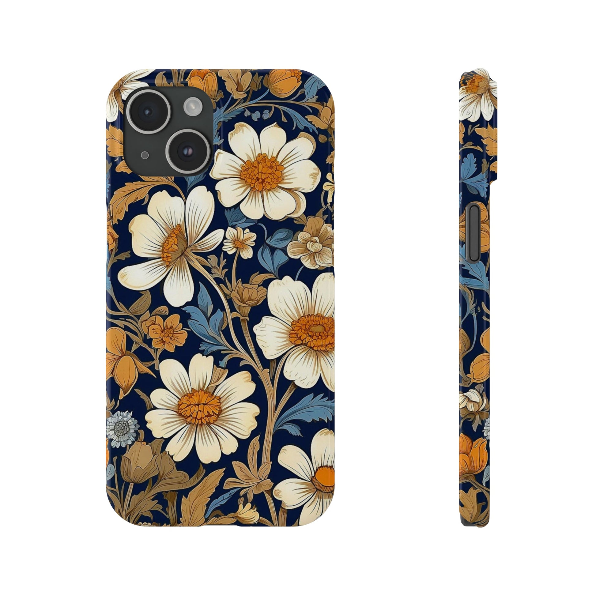 White Floral Slim Case - Colorwink