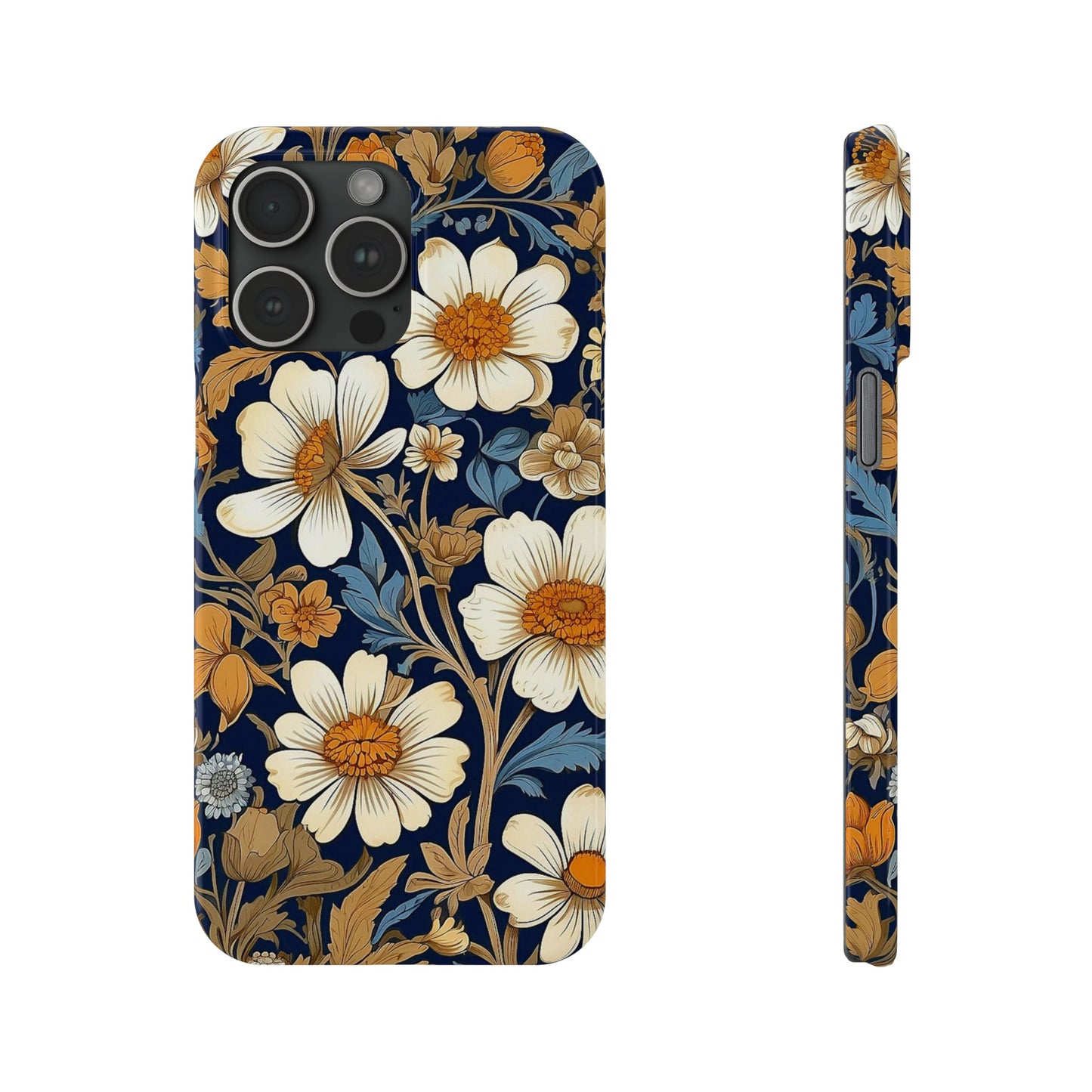 White Floral Slim Case - Colorwink